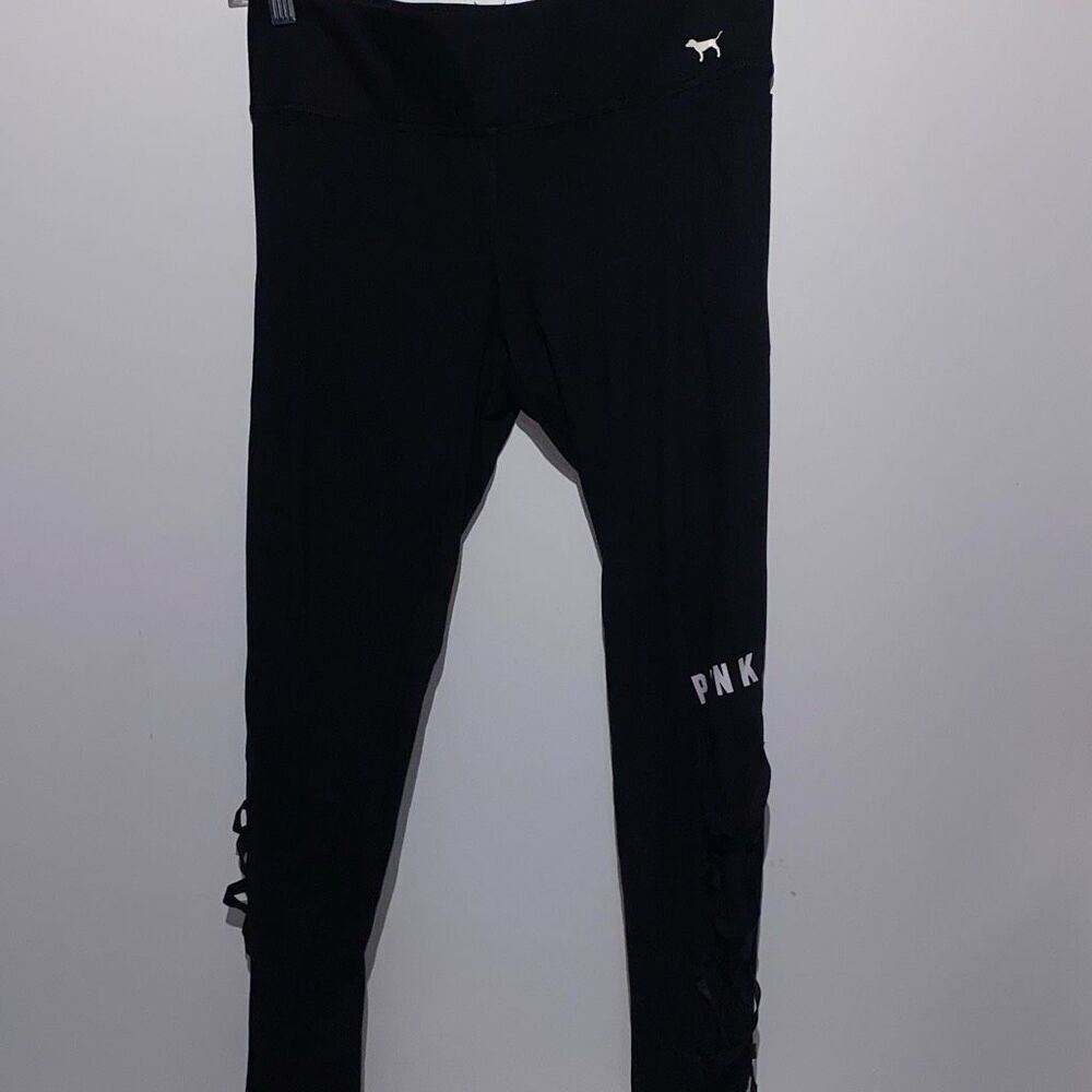 Pink Victoria's Secret Women's Black Active Ultimate‎ Yoga Leggings Size Medium